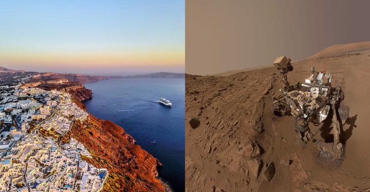 Santorini Volcano, a New Terrestrial Analogue of Mars