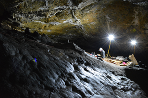 Excavation area in Cueva de Ardales.