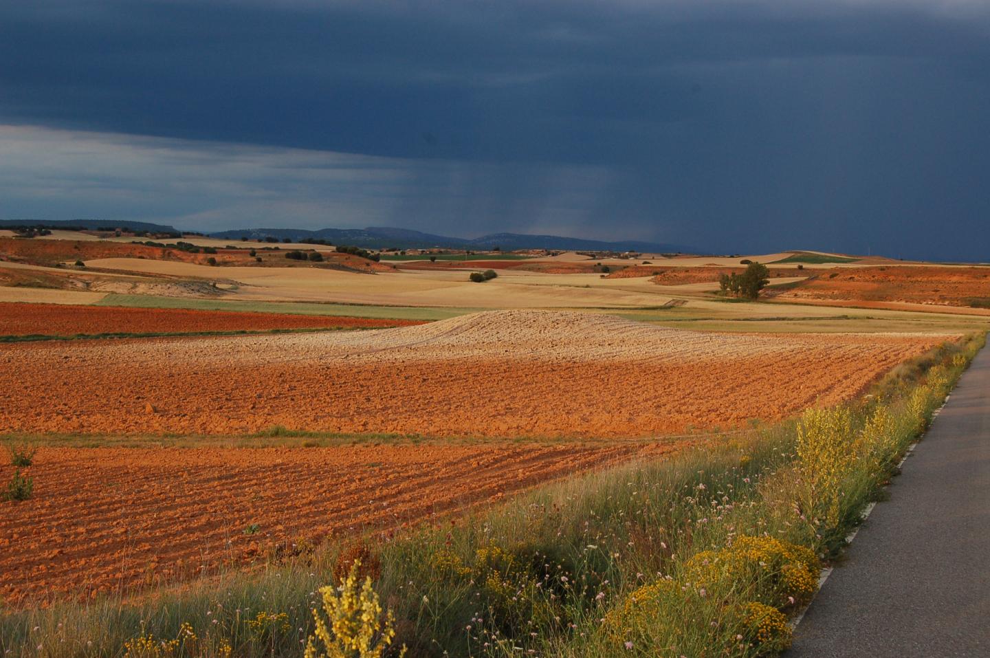 Storm over the Spanish plain near Arauzo de Torre