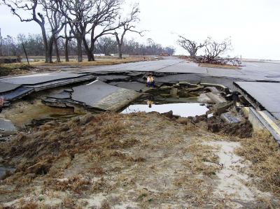 Car-Size Pothole on the Coastal Highway
