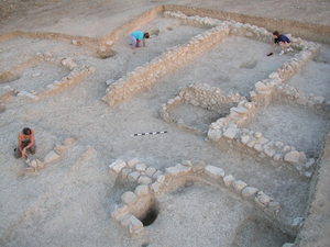 Excavated remains of Bronze Age households at Politiko-Troullia, Cyprus