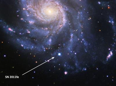 SN 2011fe in Pinwheel Galaxy