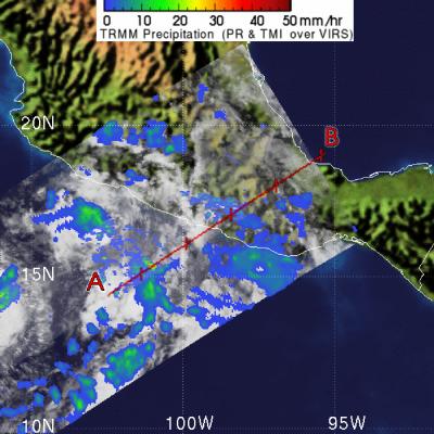 TRMM Satellite Sees TD2-E's Waning Rains