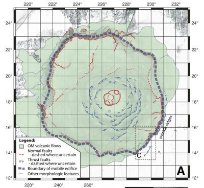 Olympus Mons Volcanic Flows