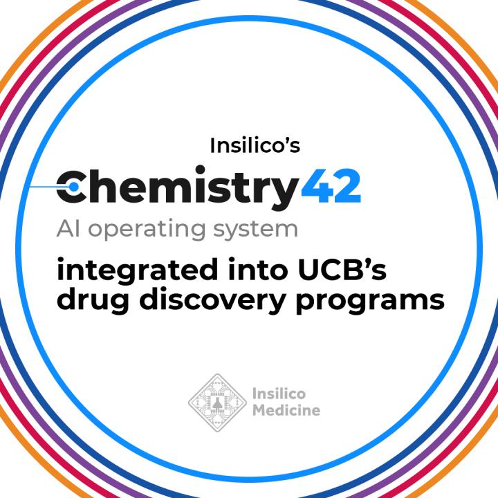 Insilico's Chemistry42 AI system integrated into UCB's drug discovery programs