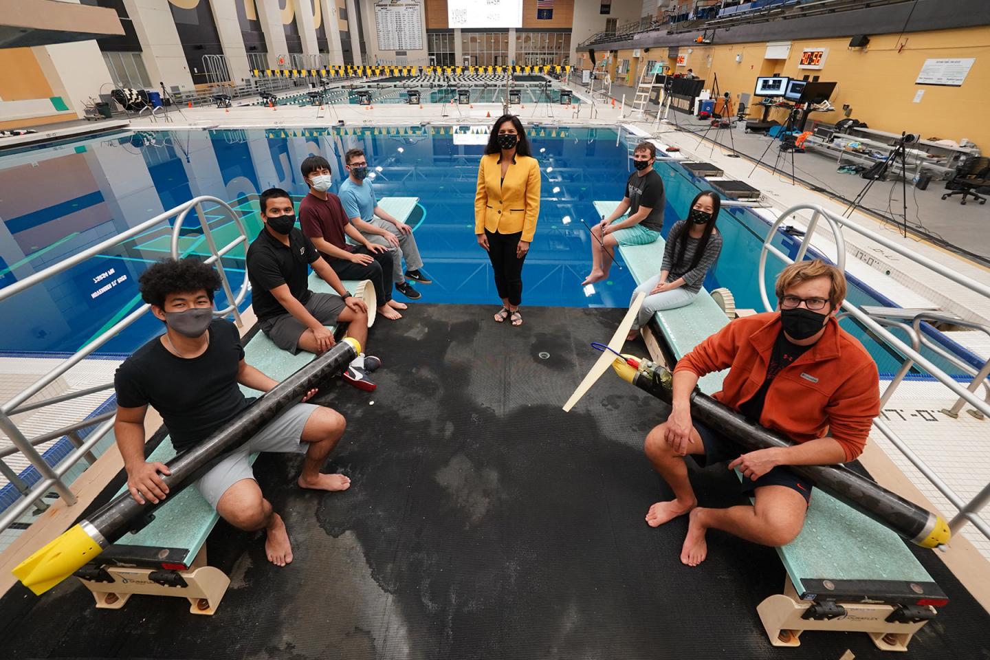 Underwater glider pool test