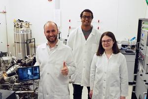 Tyler Cocker and members of the Ultrafast Terahertz Nanoscopy Laboratory at MSU