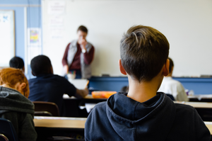 Children in a classroom.