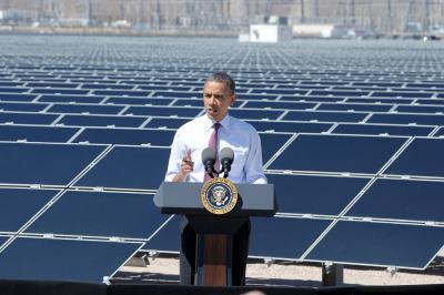 President Barack Obama at the Copper Mountain Solar 1 Facility