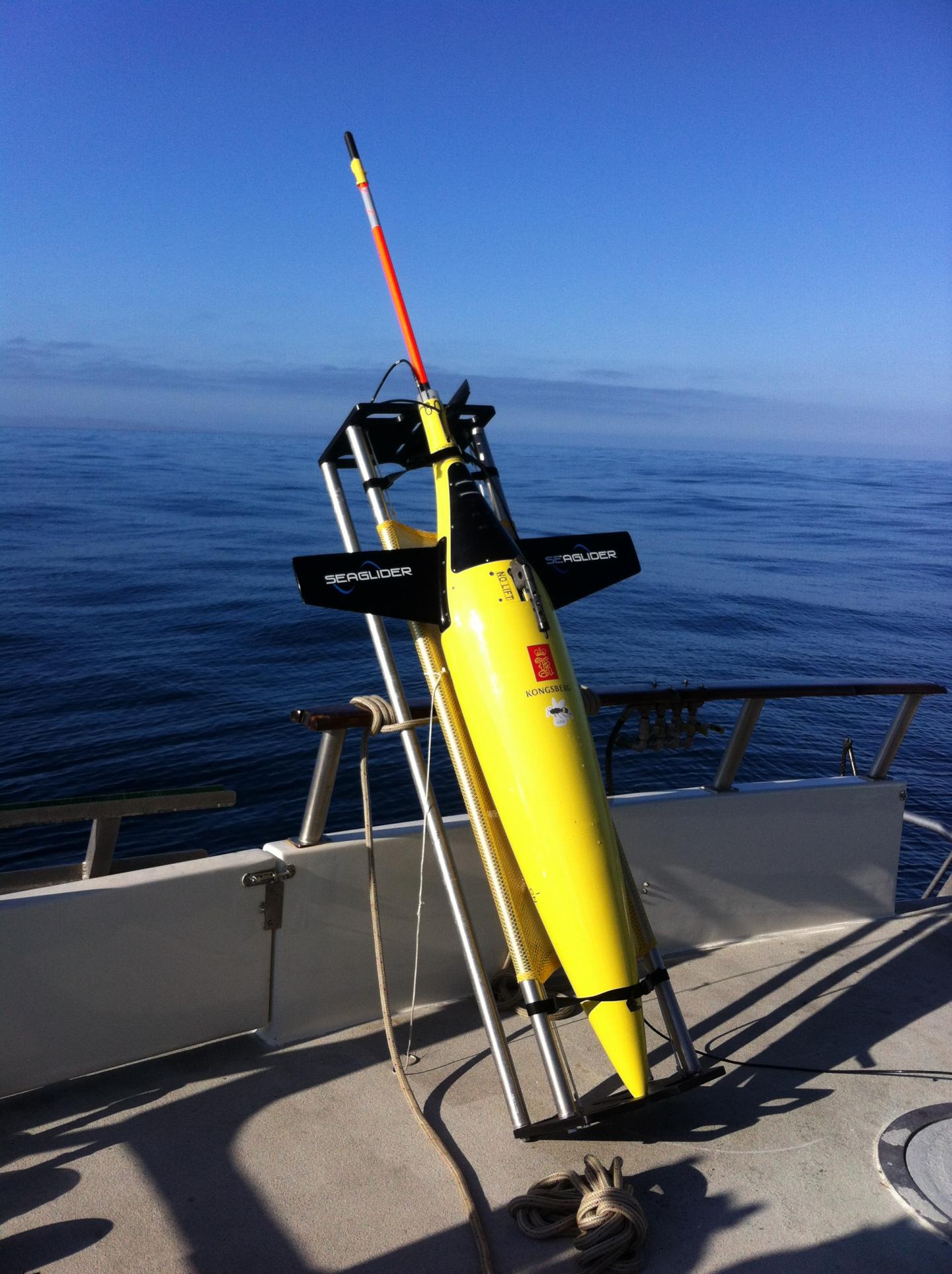 A Seaglider, Equipped with a Hydrophone and Acoustic Recorder