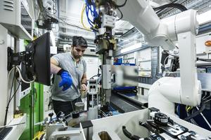 At the ESRF, the European Synchrotron, during the experiment