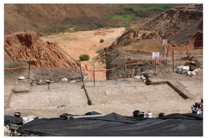 A picture of the prehistoric site of Revadim during excavation.