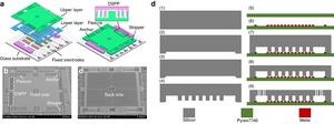 The design and fabrication of the proposed MEMS accelerometer.