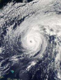 Hurricane Nicole bears down on Bermuda on Oct. 12, 2016