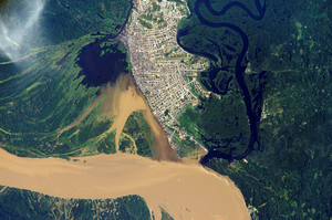 Satellite image of Iquitos, Peru