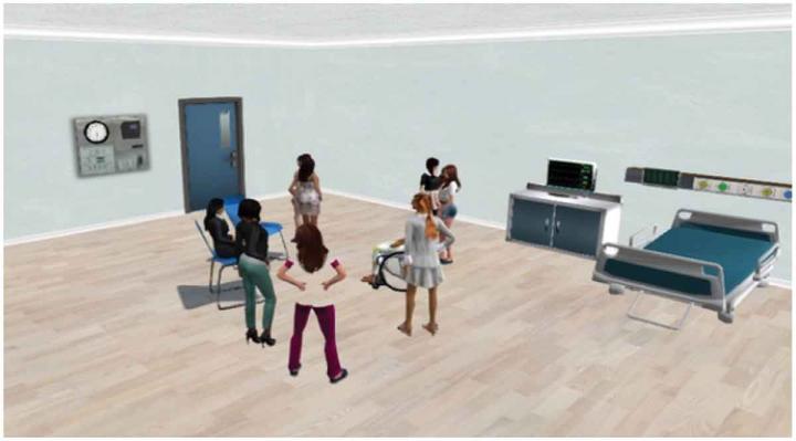 Avatars of Students Interviewing the Standardized Patient in the VR Platform Second Lifife