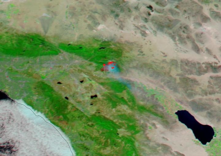 False color image of Apple Fire by Aqua