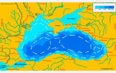 Graphic Showing Sediments Beneath the Black Sea