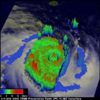 NASA 3-D Image of Cyclone Giovanna