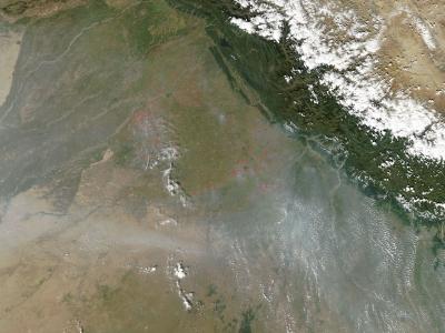 MODIS Sees Agricultural Fires in India