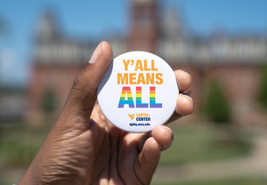 WVU LGTBQ button