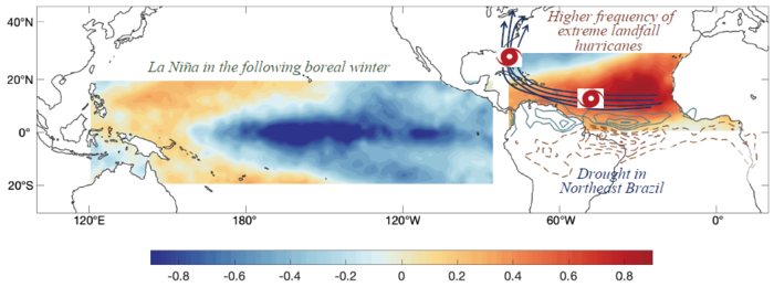 Observed NTA warming events and their impact