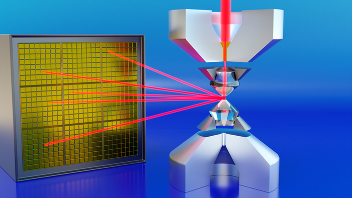 ORNL researchers used diamonds to compress materials