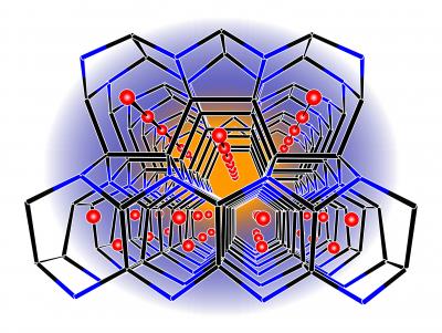 A New Framework Structure Bearing Lithium Atoms in Its Channels