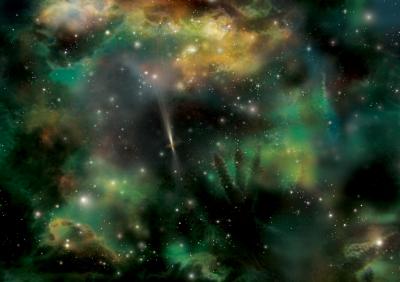 Dense Knots of Dust Dim the Light of a Dark Gamma-ray Burst
