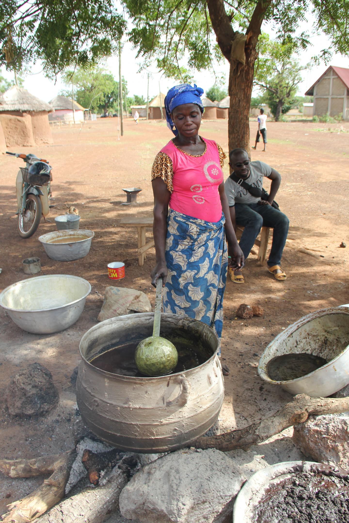 Woman Processing Shea Butter