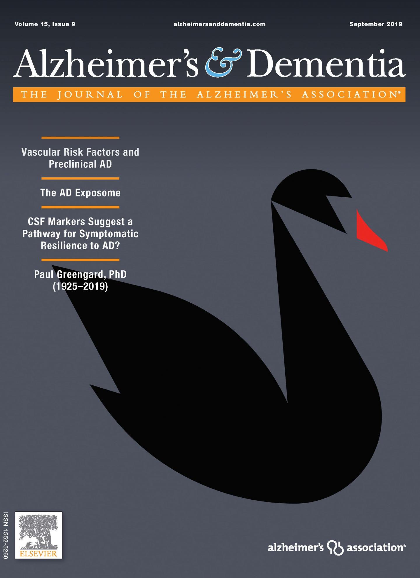 <i>Alzheimer's & Dementia: The Journal of the Alzheimer's Association</i> September 2019 Issue