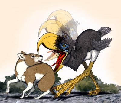 The Terror Bird Attacks Prey