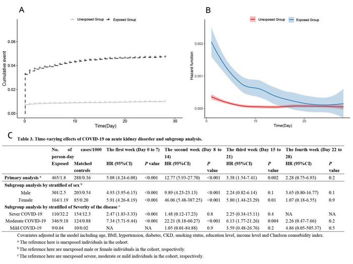 The time-varying effects of COVID-19 on following risk of incident acute kidney disorder