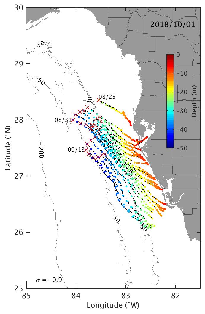 Trajectory of Contaminated Water Heading to Florida's West Coast