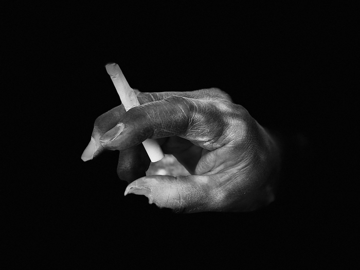 Hand with cigarette