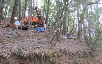 NSF Eel River CZO Researchers Drill a Borehole to Monitor Forest Groundwater