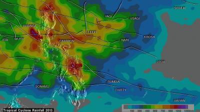 TRMM Image of Rainfall Over the Phillipines
