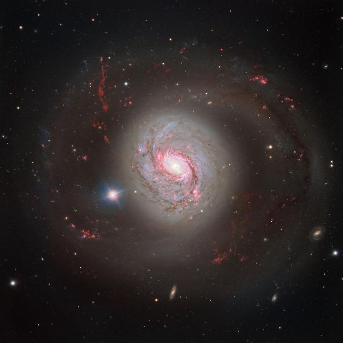 An image of the spiral galaxy NGC 1086 obtained by the European Southern Observatory’s Very Large Telescope (VLT).