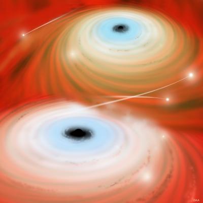 2 Black Holes Merging