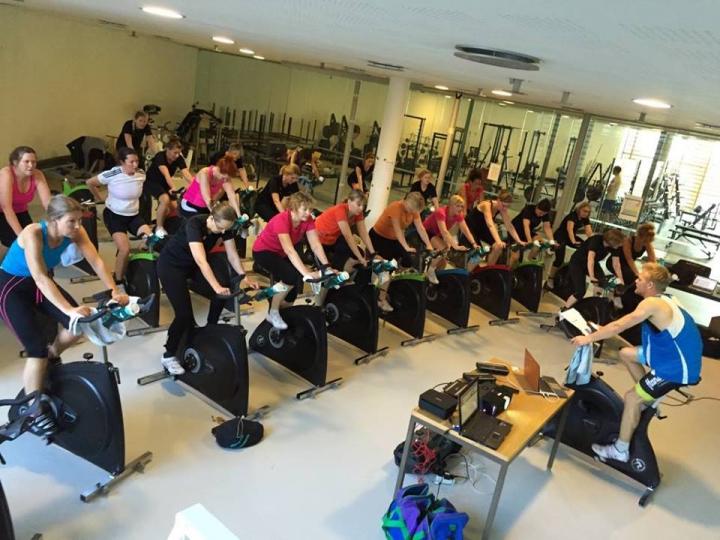 Participants Performing Intense Cycling Exercise