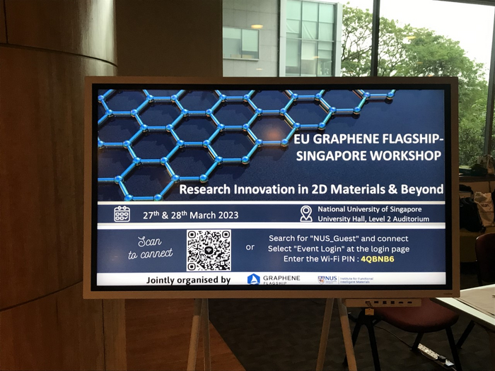 Singapore-EU Graphene Flagship workshop welcome screen