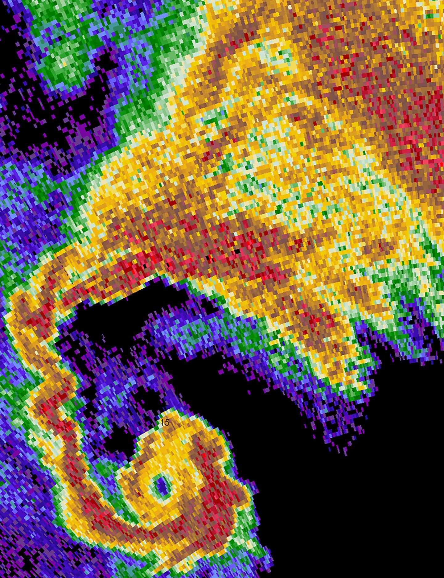 A hook echo and tornado as mapped at fine-scale resolution by a Doppler On Wheels (DOW) radar.