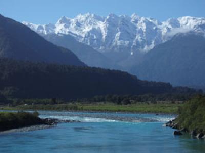 The Southern Alps Mountain Range in New Zealand