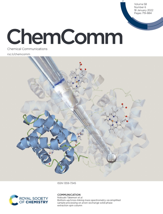 Inside cover art selected for the Jan. 18, 2022 issue of Chemical Communications
