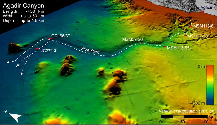 3D image of giant underwater avalanche