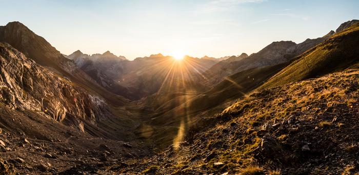 Sunset over the Pyrenees