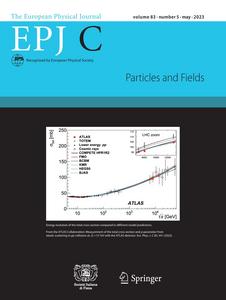 Cover page of European Physical Journal C journal, Volume 83, Issue 5, May 2023, showing one of the main results of the published analysis – energy evolution of the total proton–proton cross section.