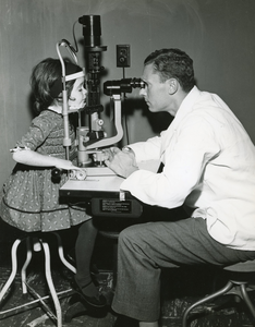 Dr. Dohlman with pediatric patient at Mass Eye and Ear