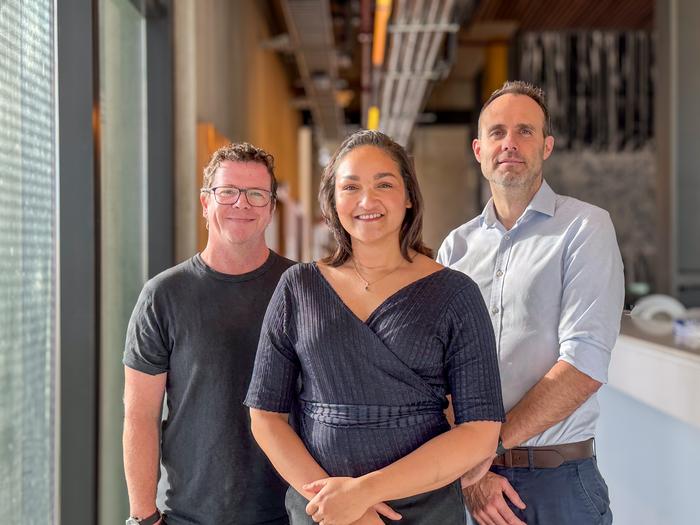 Prof Paul Timpson, Dr Brooke Pereira and A/Prof Thomas Cox from the Garvan Institute