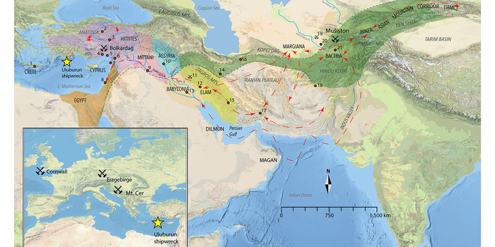 Map of Eurasia during Late Bronze Age